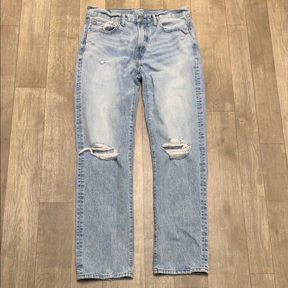 American Eagle Outfitters Other - Mens American Eagle 90’s‎ Straight Distressed Washed Denim Jeans